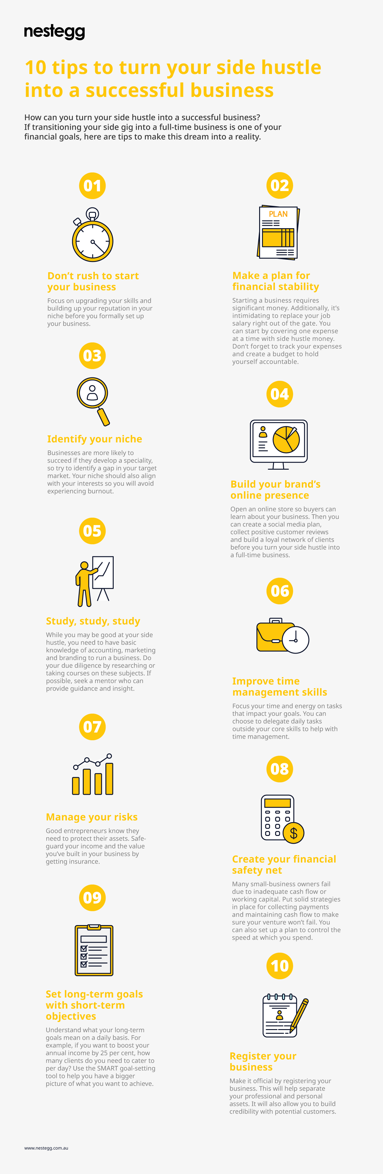 10 tips to turn your side hustle into a successful business