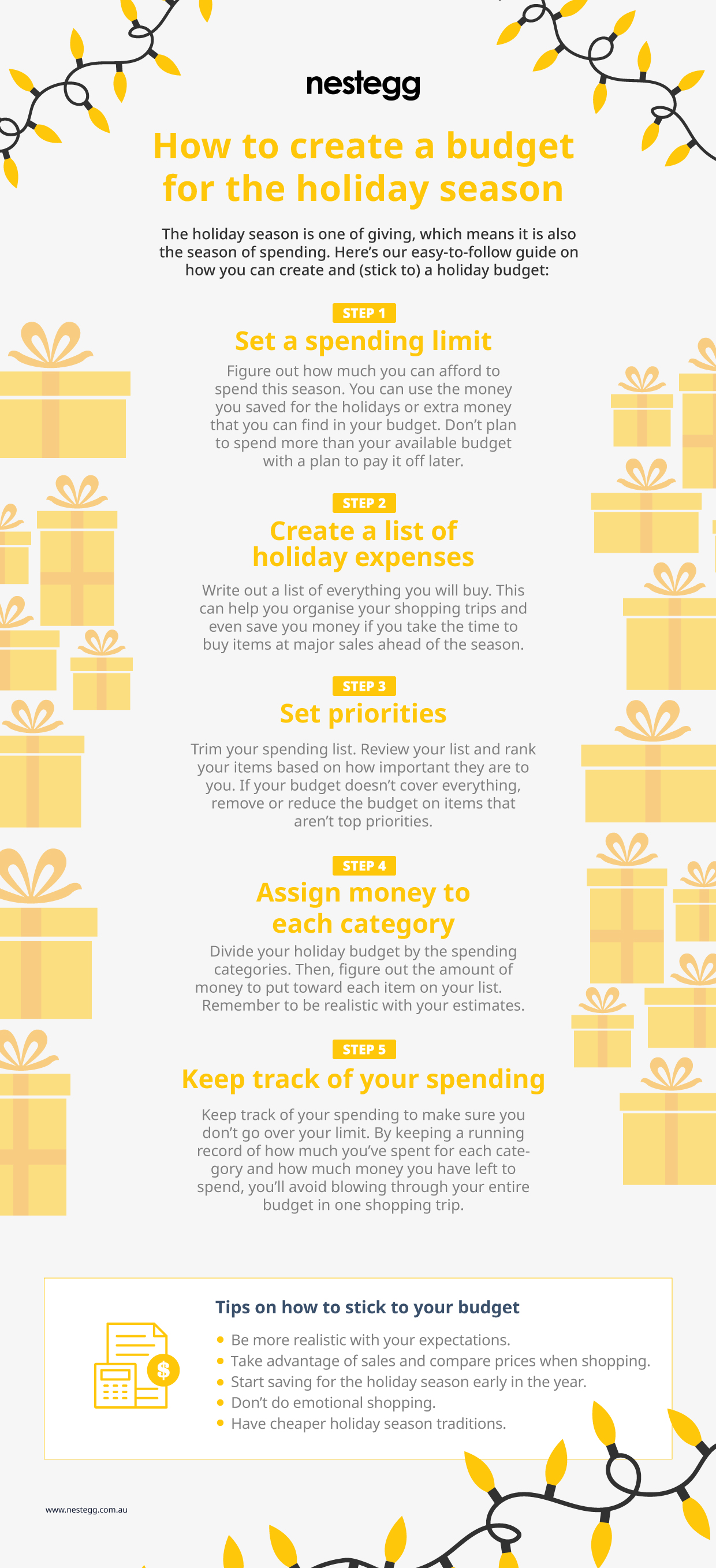 How to create a budget for the holiday season 