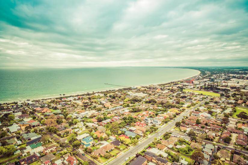 Aerial shot of Australia